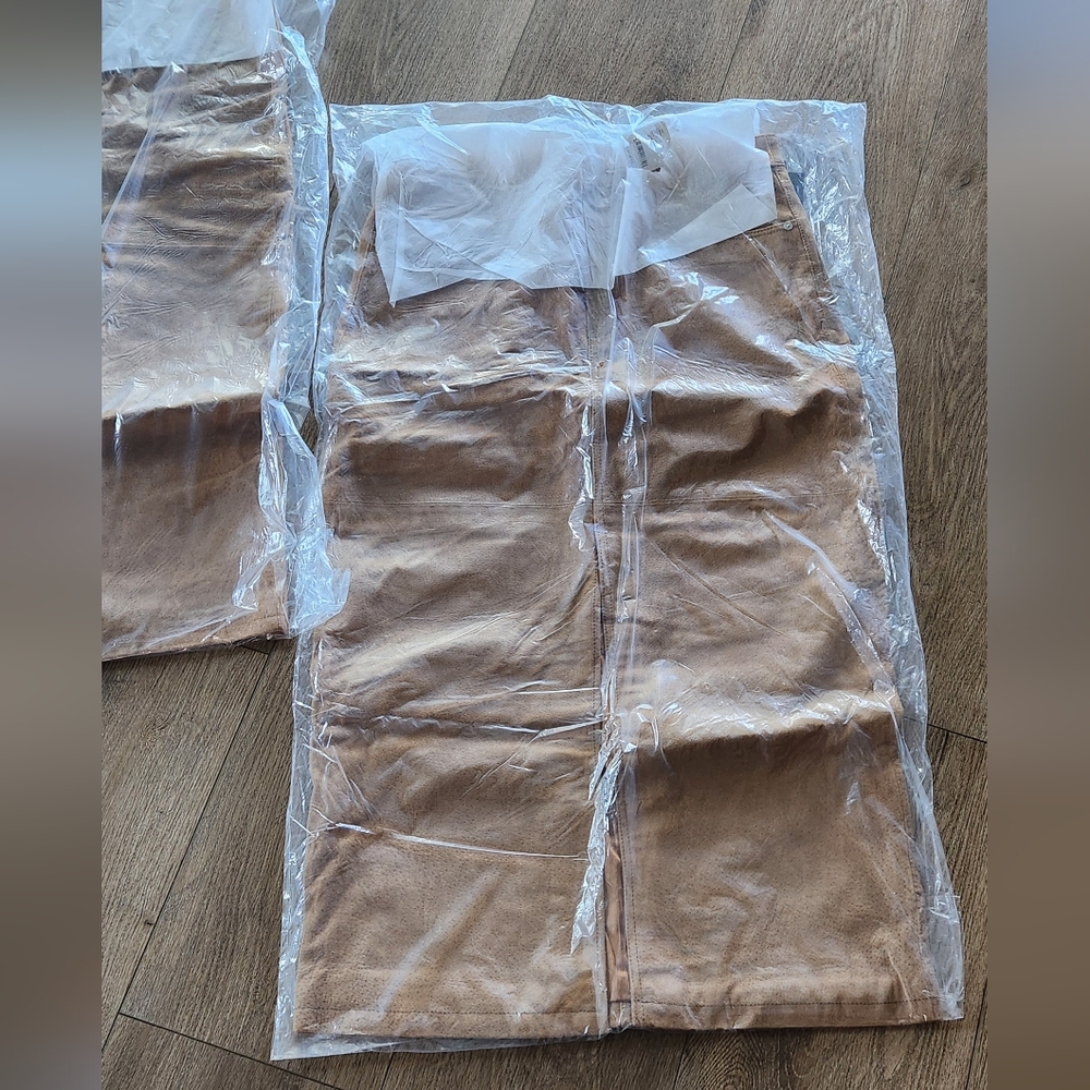 BlankNYC × Free People -Suede Midi Skirt- Tan - Size 24 - Picture 10 of 12